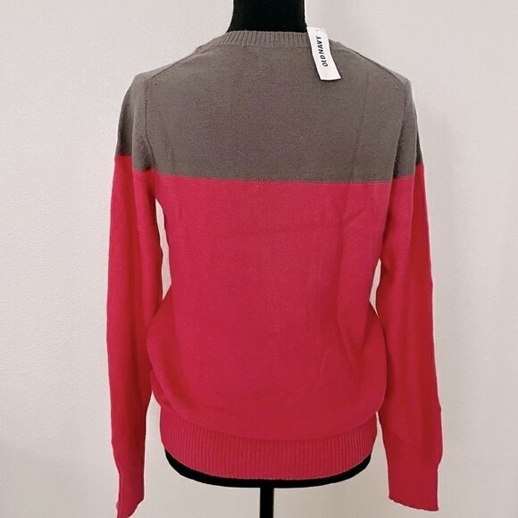 NWT Old Navy Colorblock Women’s Ribbed Sweater - Picture 3 of 4